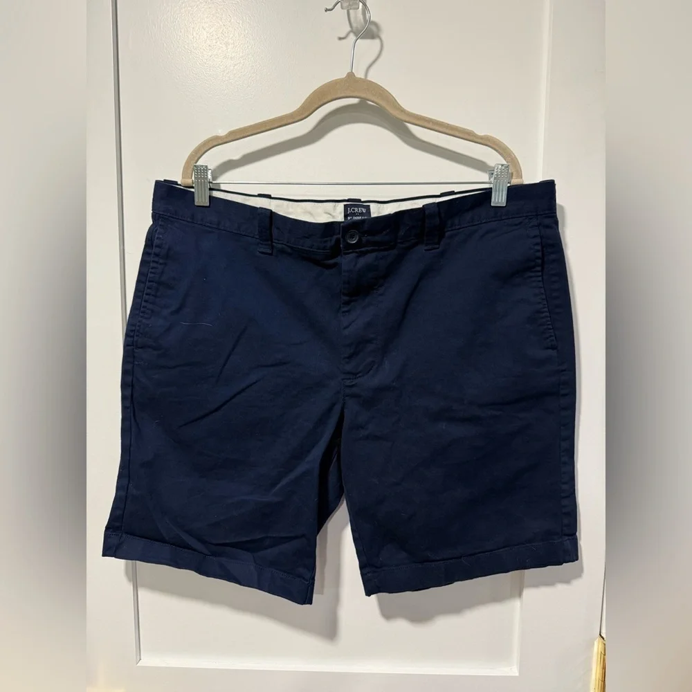 J. Crew Men’s 9” Navy Flex Chino Shorts - Size 38